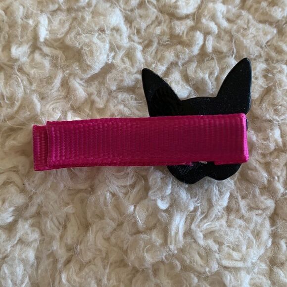 NWT Set Dog French Bulldog Boston Terrier Poodle Heart Pink Hair Clips Barrette - Picture 4 of 6